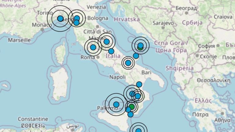 Terremoto in Italia oggi, giovedì 6 ottobre 2022: scossa M 2.5 al Sud, il riepilogo delle scosse del giorno