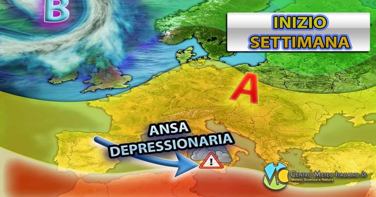 Meteo – Dopo una settimana di beltempo, tornano piogge e temporali in Italia, specie su alcune regioni