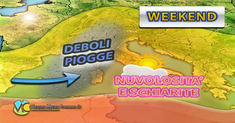 Meteo weekend – Fase di maltempo al nord Italia, con piogge e acquazzoni ecco dove