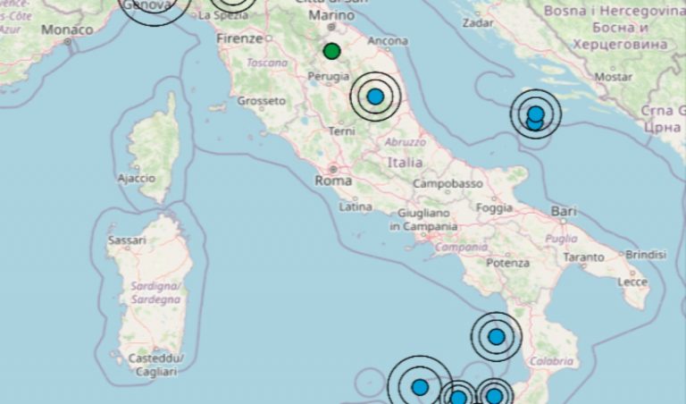 Terremoto oggi Italia, 9 ottobre 2022: le scosse registrate nel paese – Dati INGV