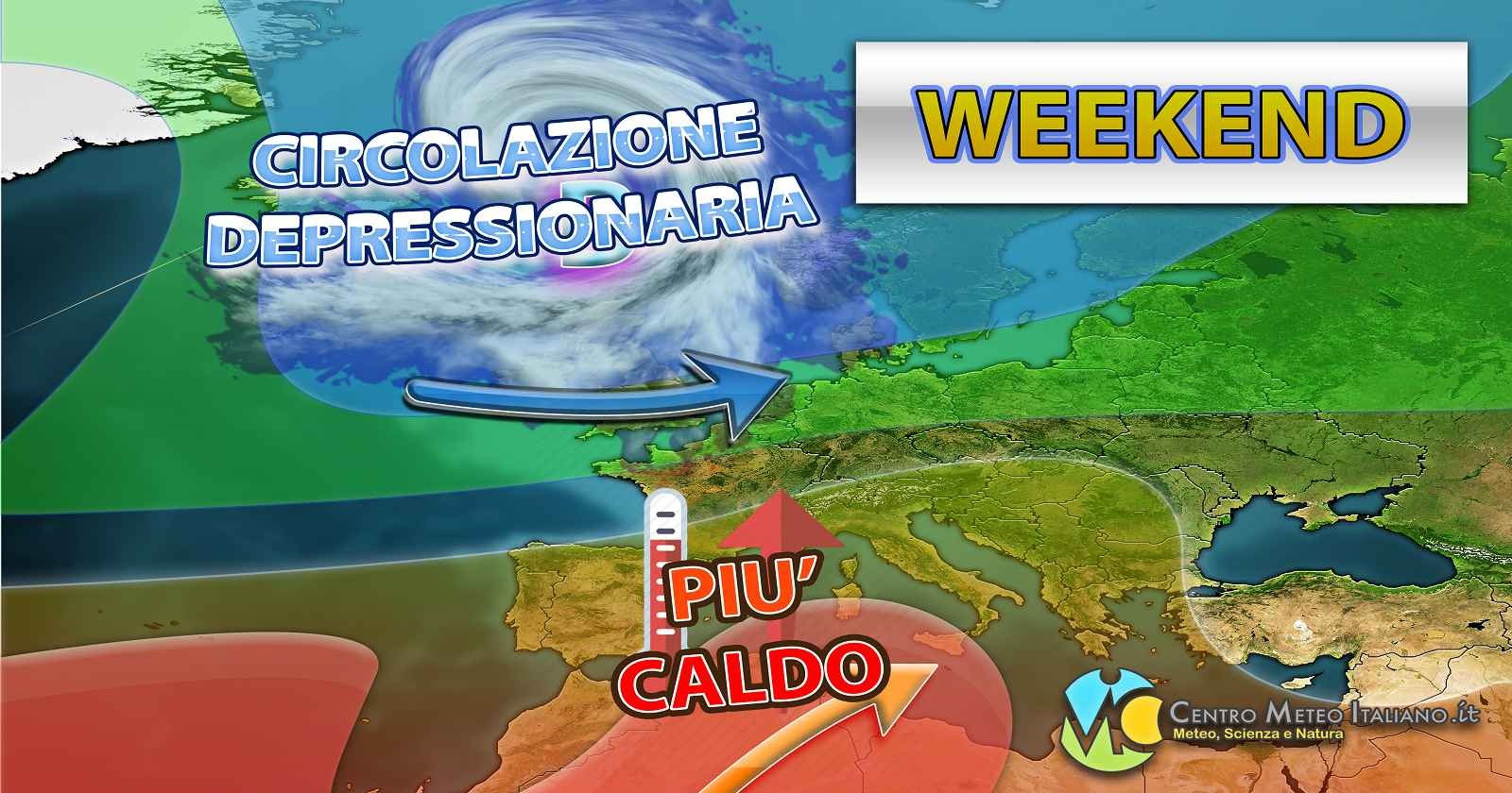 Nel weekend alta pressione in rimonta sul Mediterraneo