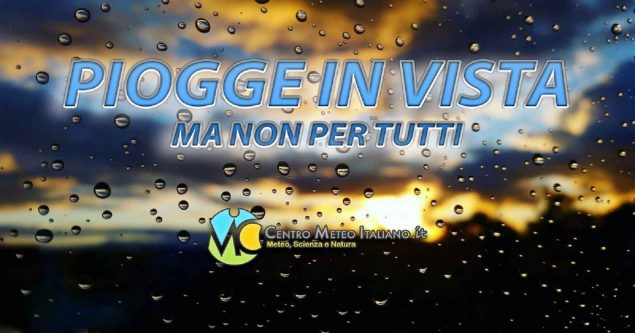 Meteo Italia - qualche pioggia o temporale nel weekend ma solo su alcune regioni