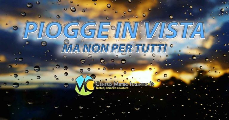 Meteo – Tempo stabile in Italia ma non ovunque, attese anche piogge e temporali su queste regioni