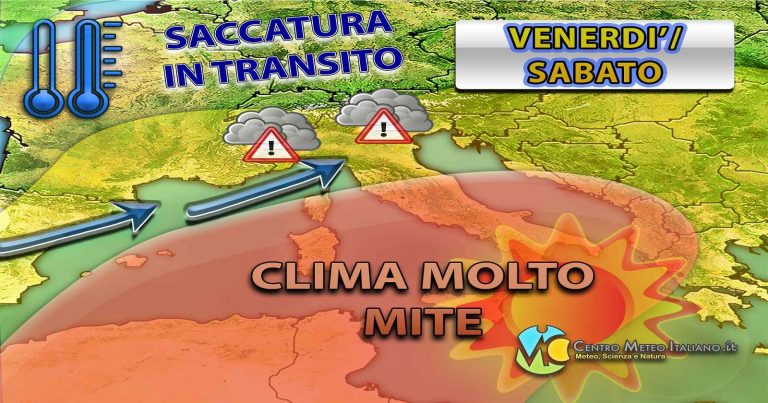 Meteo – Peggioramento in arrivo in Italia con piogge e possibili temporali, migliora nella seconda parte del Weekend Meteo – Peggioramento in arrivo in Italia con piogge e possibili temporali, migliora nella seconda parte del Weekend