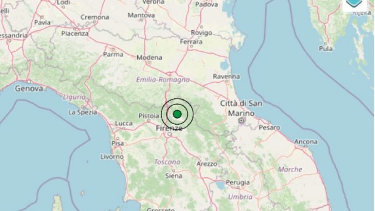 Terremoto oggi in Toscana, venerdì 21 ottobre 2022: scossa di magnitudo 3.4 in provincia di Firenze | Dati INGV