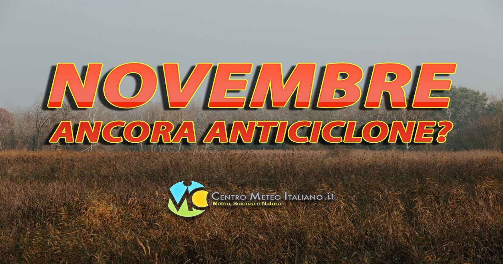 Meteo autunno, novembre anticiclone