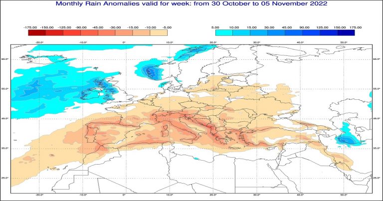 Meteo – Tendenza ECMWF con ancora temperature anomale e assenza di pioggia