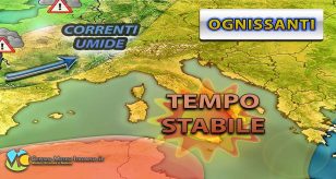 Meteo - Anticiclone conserva il dominio del Mediterraneo nei prossimi giorni, con bel tempo e clima ancora mite