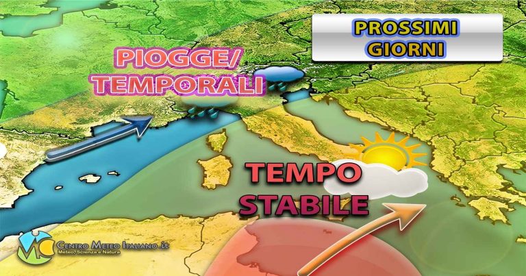 Meteo – Piogge e temporali in arrivo su alcune regioni nei prossimi giorni, con possibili locali nubifragi