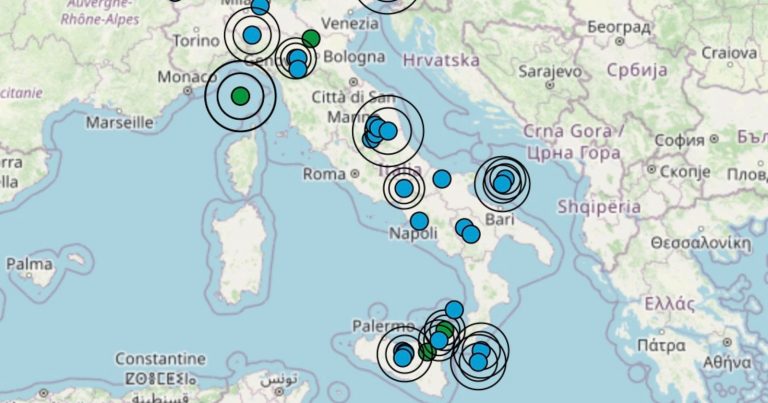 Terremoto oggi in Italia, martedì 8 novembre 2022: le ultime scosse registrate. Dati INGV