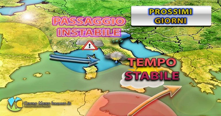 Meteo – Rapida fase di maltempo alle porte con piogge e possibili temporali anche intensi: i dettagli