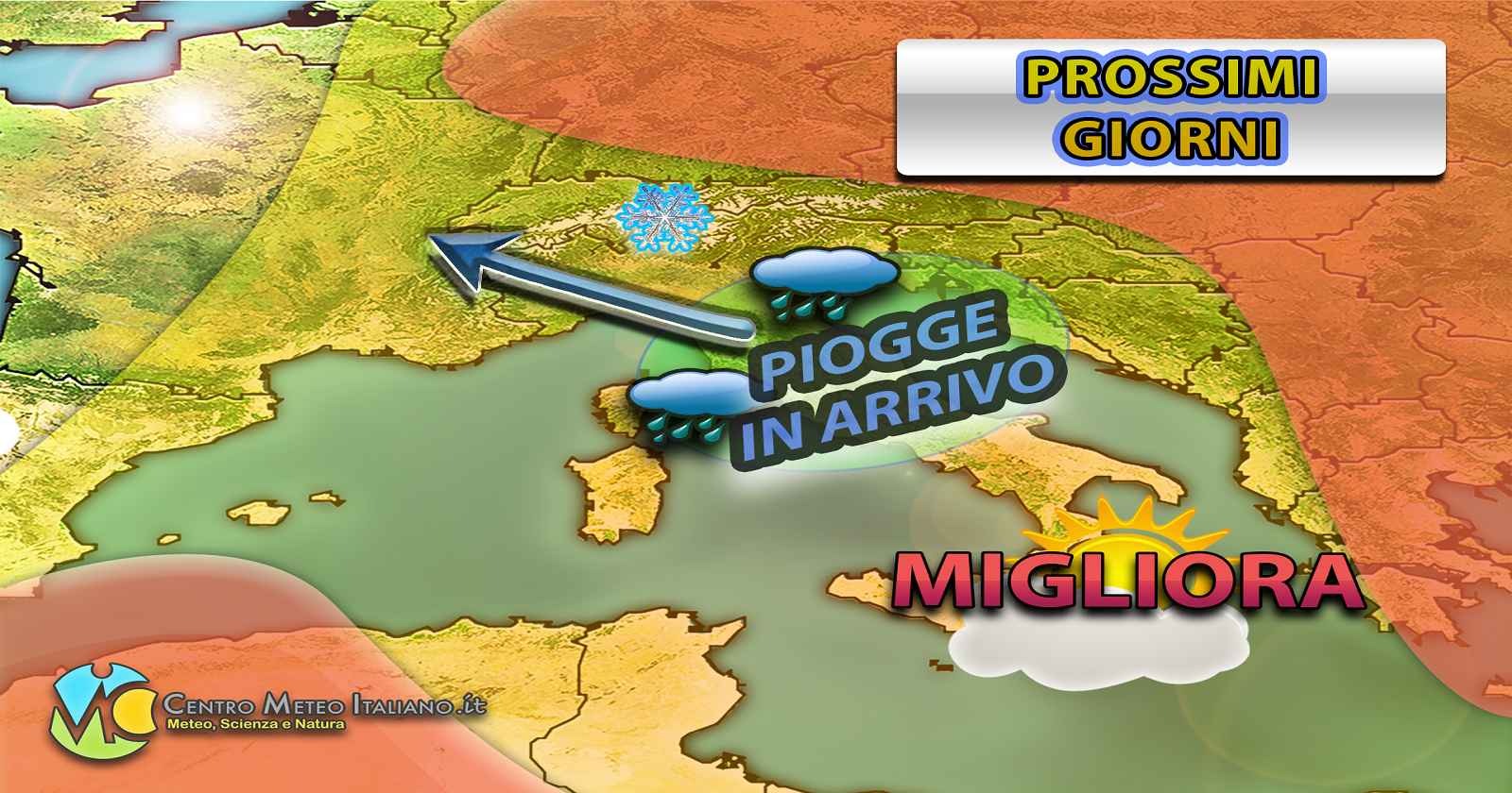 Meteo - Weekend caratterizzato dal ritorno del maltempo in Italia, con piogge, temporali e neve con calo termico: i dettagli