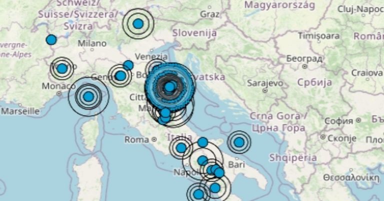 Terremoto oggi, sabato 12 novembre 2022, nuove scosse nelle Marche, scossa M 2.9 sulla costa anconetana – Dati Ingv