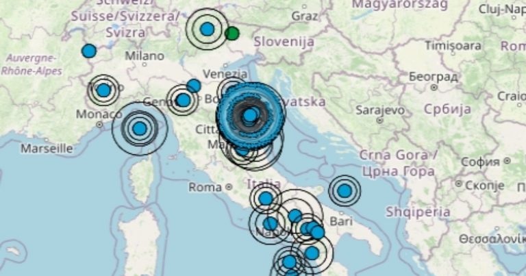 Terremoto oggi, domenica 13 novembre 2022, nuove scosse nelle Marche, M 2.9 sulla costa anconetana – Dati Ingv