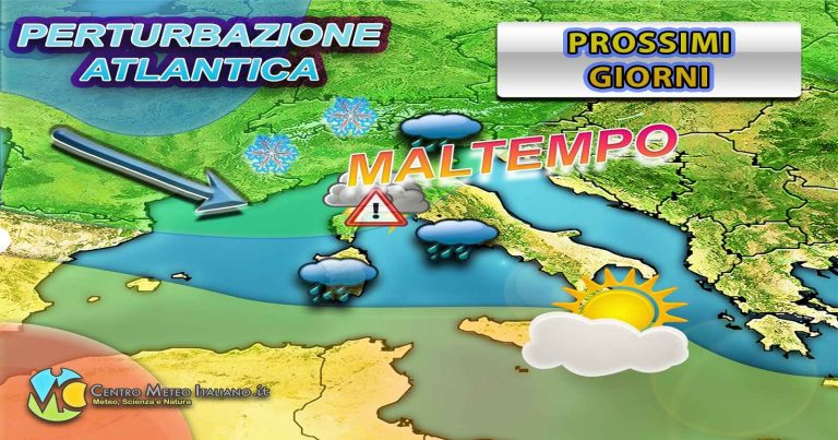 Meteo – Serie di perturbazioni atlantiche sull’Italia con piogge e clima pienamente autunnale. Le previsioni