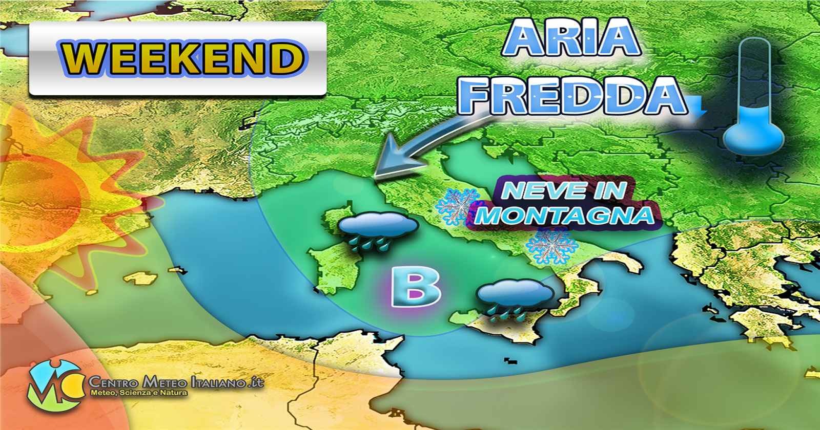 Aria fredda e neve possibile in Italia nel weekend