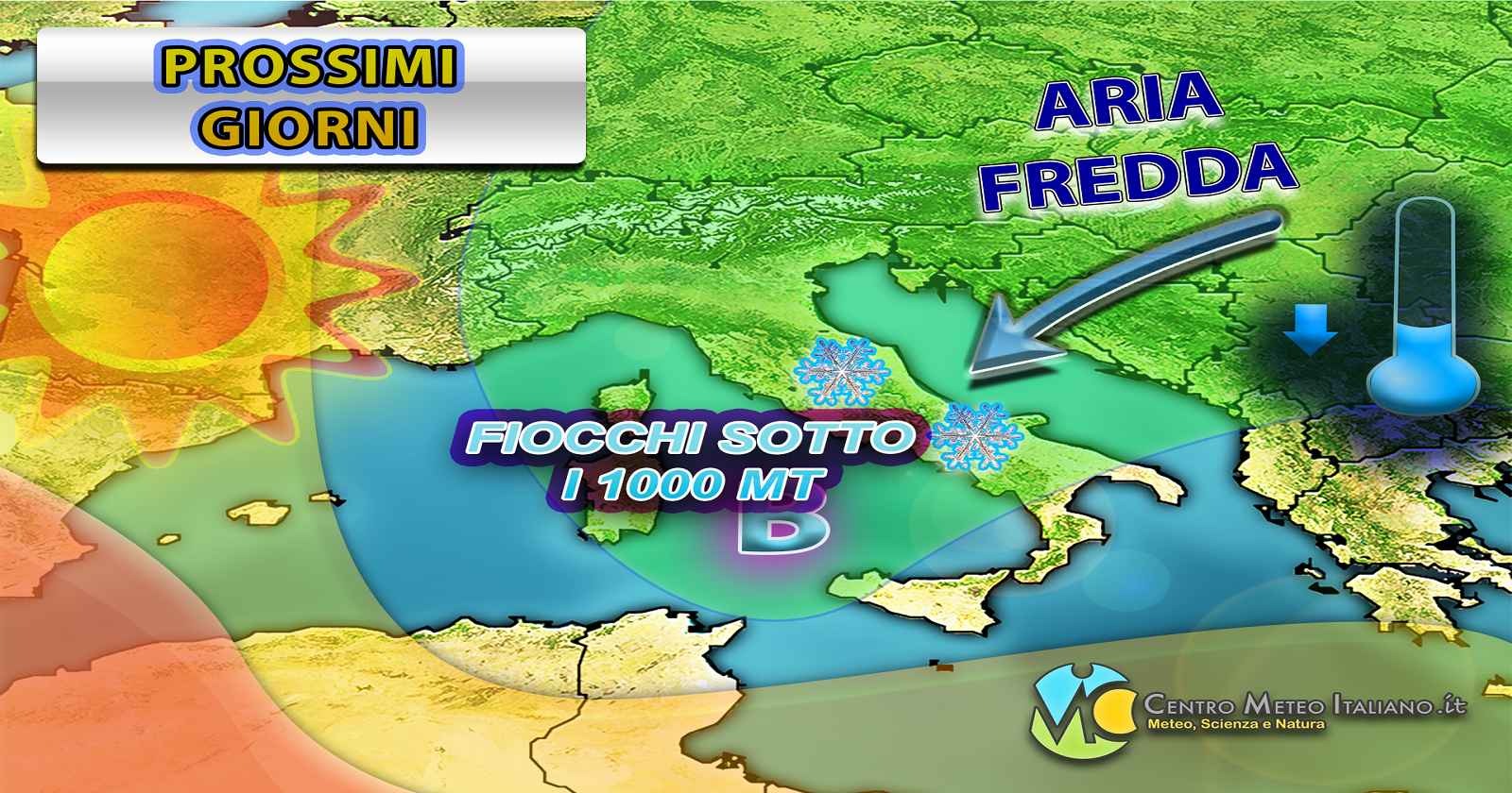 Meteo - Vortice depressionario in arrivo nel Weekend, torna il maltempo e la neve sull'Appennino: i dettagli