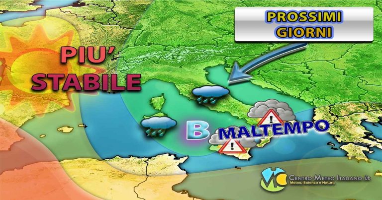 Meteo – Autunno meteorologico verso la conclusione con nuove fasi di maltempo e calo termico