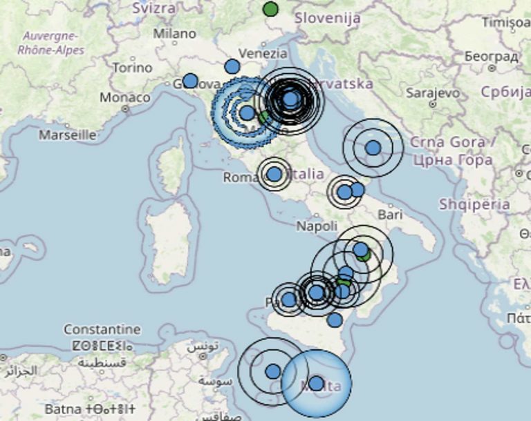 Terremoto oggi, lunedì 28 novembre 2022: scossa di magnitudo 2.9 avvertita in provincia di Udine – Dati INGV