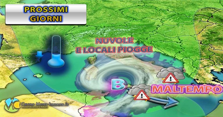 Meteo – Continua la fase instabile sull’Italia con piogge, temporali ed anche nevicate abbondanti in Appennino