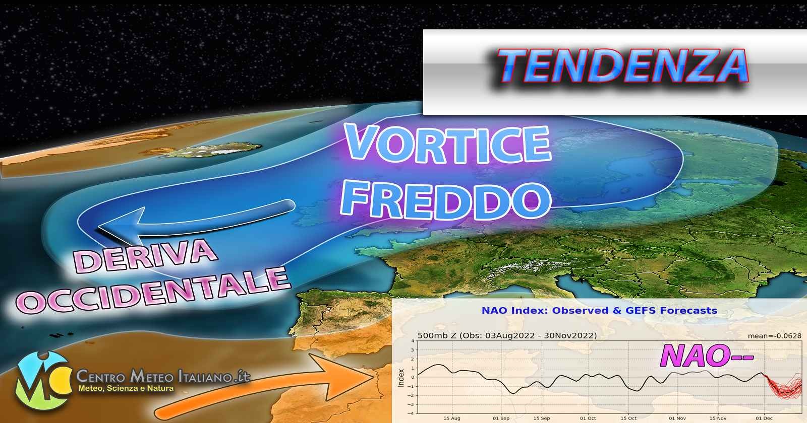 Meteo Italia - aria fredda verso l'Europa entro la metà di dicembre