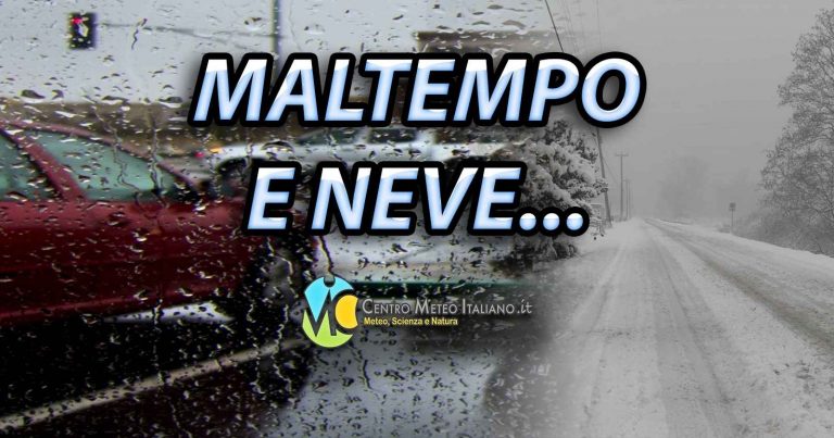 Meteo Italia – Intenso peggioramento alle porte con piogge, temporali ed anche neve a bassa quota