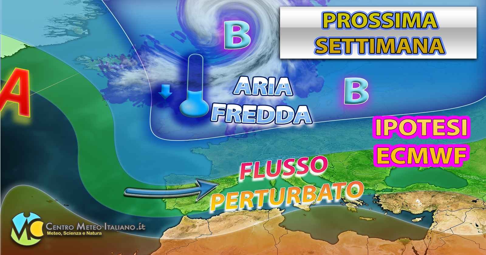 Flusso perturbato in Italia anche la prossima settimana