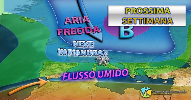 Meteo - Nuovo impulso di maltempo artico in arrivo ad inizio settimana con calo termico e neve a bassa quota: i dettagli