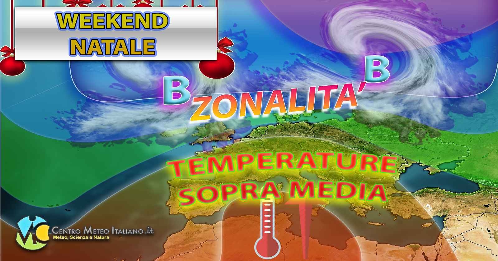 Natale con temperature sopra media