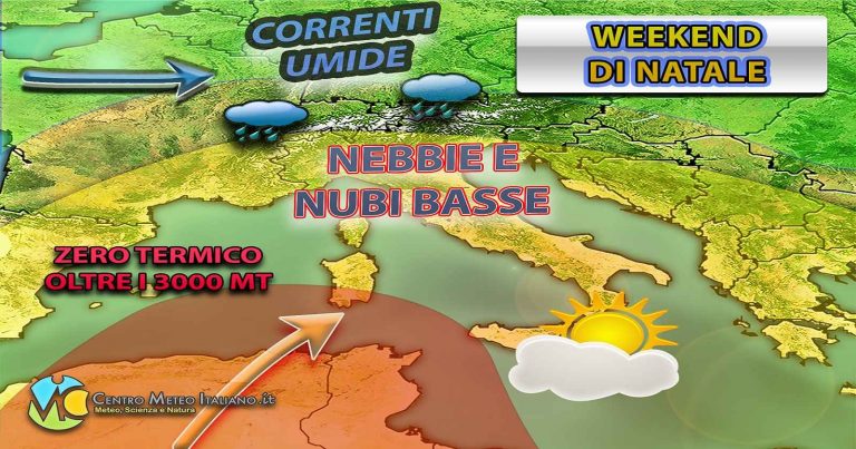 Meteo – Weekend di Natale contrassegnato dal ritorno dell’Anticiclone, con temperature in aumento e stabilità: i dettagli