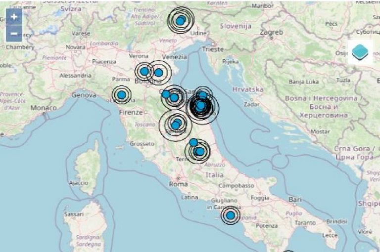 Terremoto oggi Italia 22 dicembre 2022: scossa più forte M 3.8