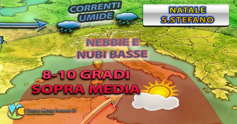 Meteo weekend – Fine settimana di Natale in compagnia di nebbie e nubi basse, ma con tempo asciutto Meteo weekend – Fine settimana di Natale in compagnia di nebbie e nubi basse, ma con tempo asciutto