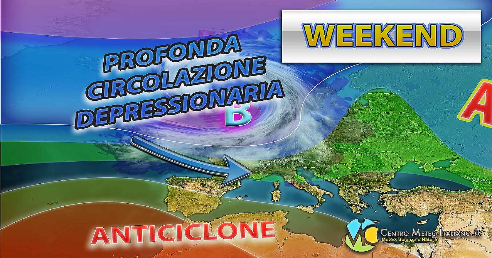 Meteo - maltempo in arrivo nel weekend