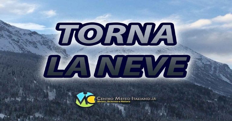 Meteo – Nuovo peggioramento sull’Italia entro domani con neve su Alpi e Appennino a quote relativamente basse