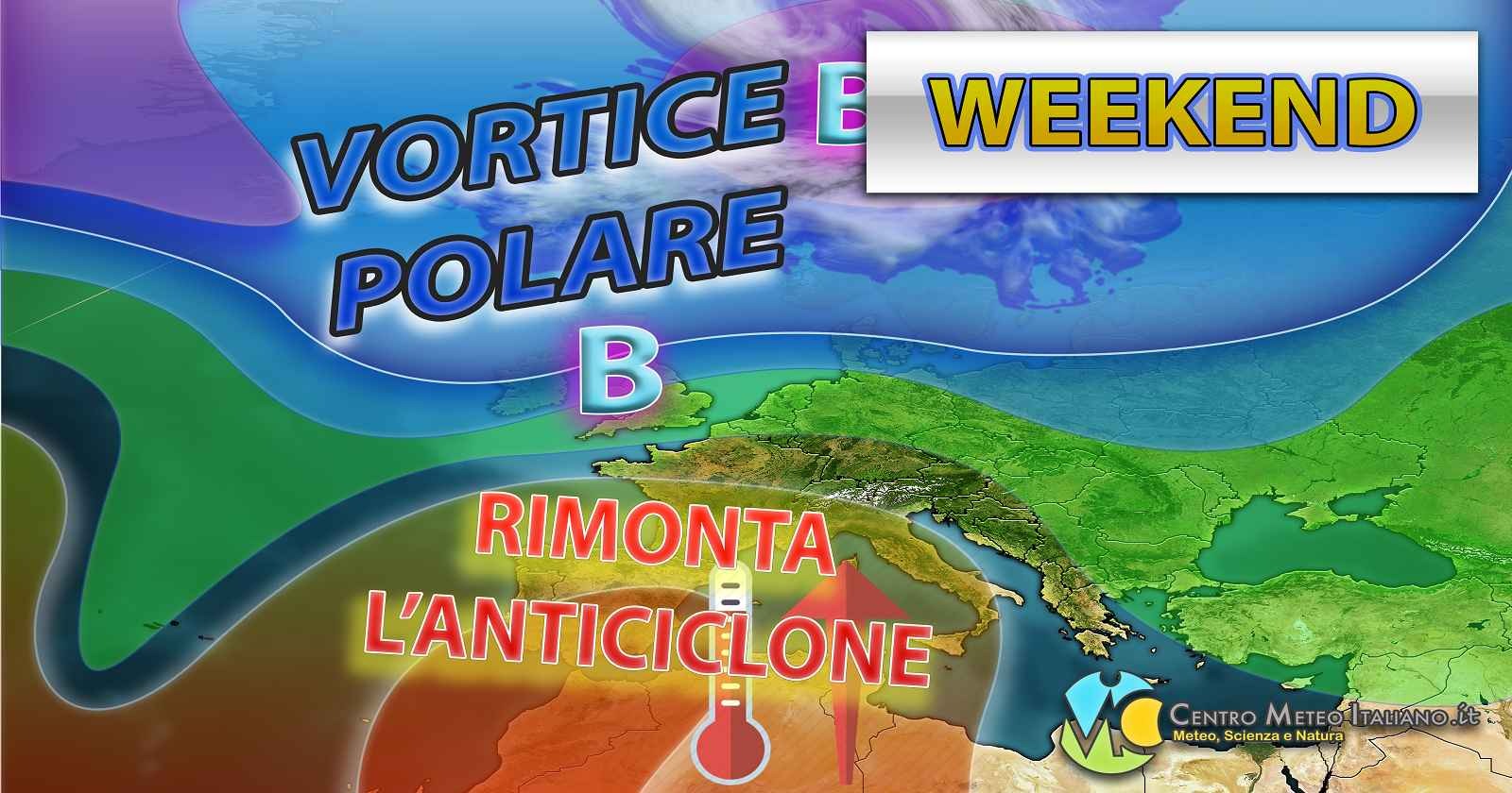 Meteo - weekend con l'alta pressione e aumento delle temperature