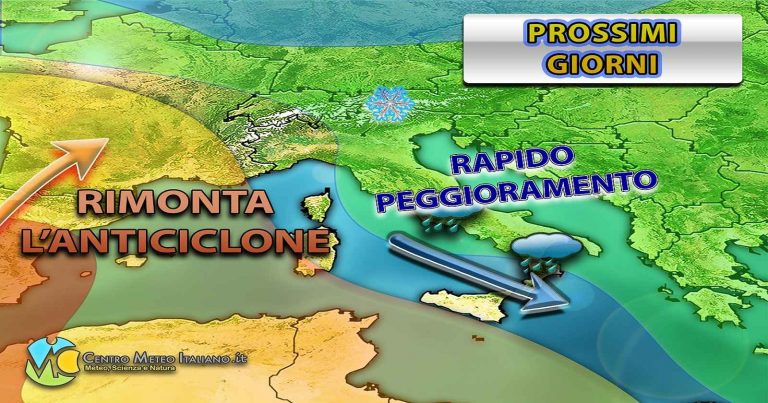 Meteo – Fronte instabile in arrivo sull’Italia, piogge e neve attese tra stasera e la giornata di domani Meteo – Fronte instabile in arrivo sull’Italia, piogge e neve attese tra stasera e la giornata di domani