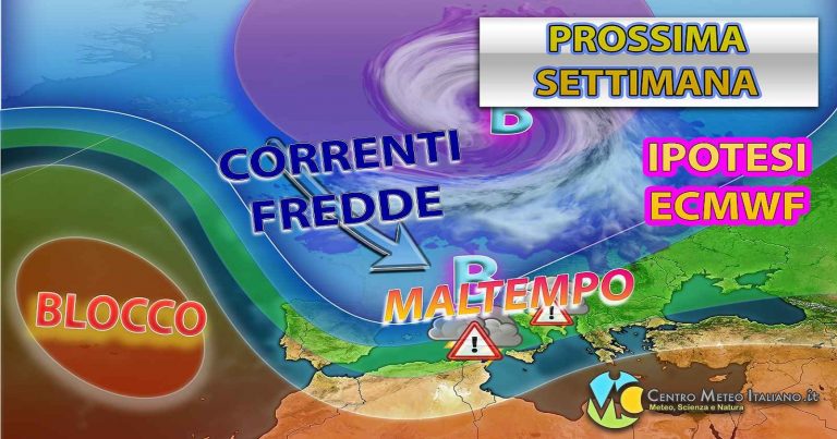 Meteo Italia – inverno ai nastri di partenza, prossima settimana confermati una serie di impulsi perturbati