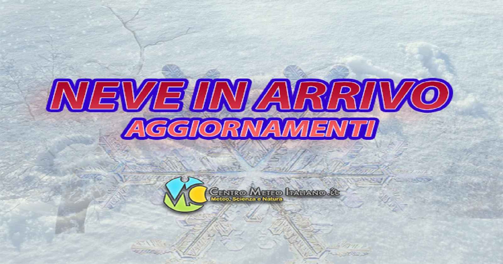 Meteo - neve in arrivo in Italia localmente anche abbondante
