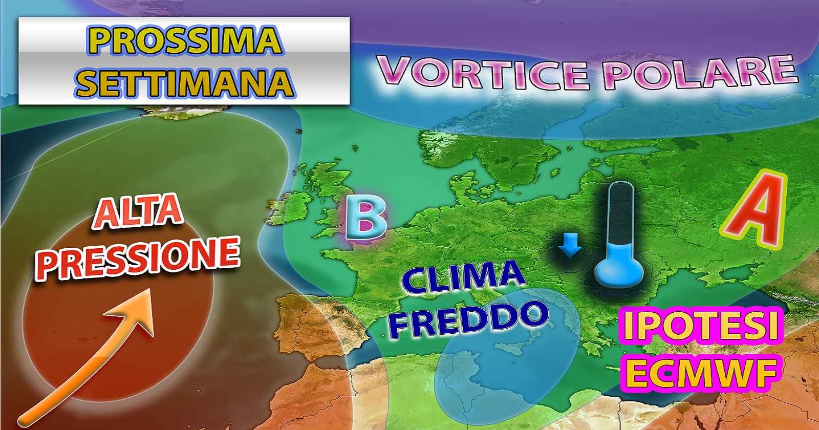 Blocco anticiclonico e ancora correnti fredde per la prossima settimana