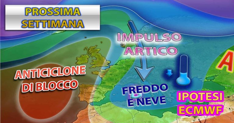 Meteo – Inverno alla carica con un possibile nuovo impulso artico per la prossima settimana, ecco la tendenza