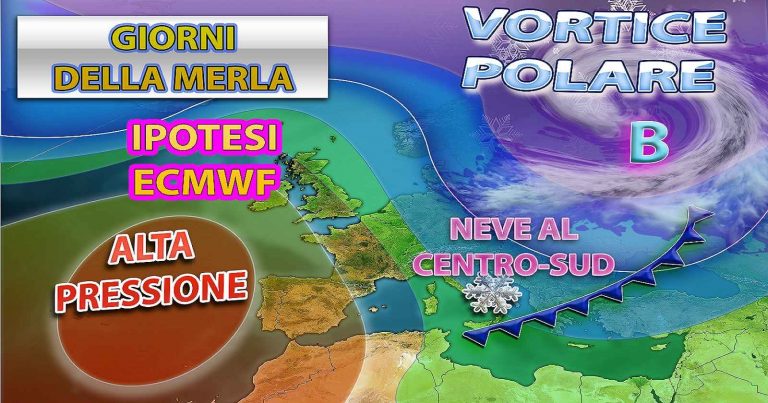 Meteo – Possibile peggioramento per i giorni della Merla, con pioggia e neve: i dettagli Meteo – Possibile peggioramento per i giorni della Merla, con pioggia e neve: i dettagli