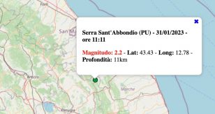 terremoto oggi italia martedì 31 gennaio 2023