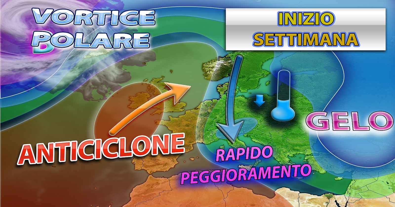 Peggioramento meteo all'inizio della prossima settimana