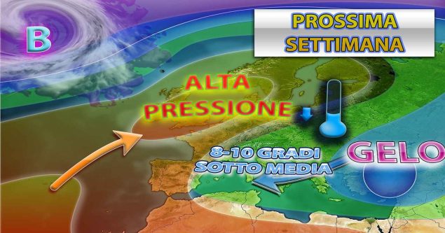 Temperature sotto media anche di 8-10 gradi