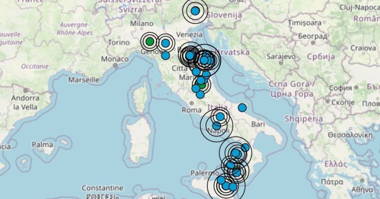 Terremoto in Italia oggi, lunedì 6 febbraio 2023: le scosse più intense del giorno