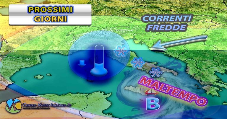 Meteo – Parentesi perturbata destinata a protrarsi nei prossimi giorni con neve a quote basse: i dettagli