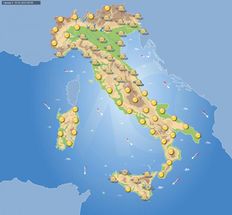 Meteo domani 11 febbraio: alta pressione in rimonta sull’Italia con tempo in prevalenza asciutto