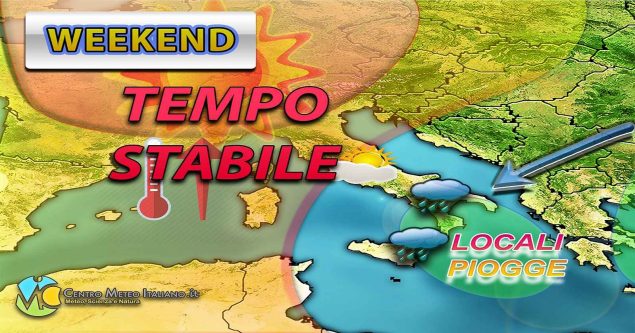 Meteo - Anticiclone subtropicale si affaccia sul Mediterraneo nel Weekend e porta stabilità e temperature in aumento