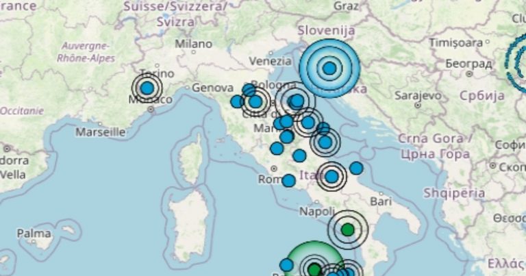 Terremoto oggi, lunedì 20 febbraio 2023, scossa di magnitudo 4.1 sul mar Tirreno – Dati Ingv