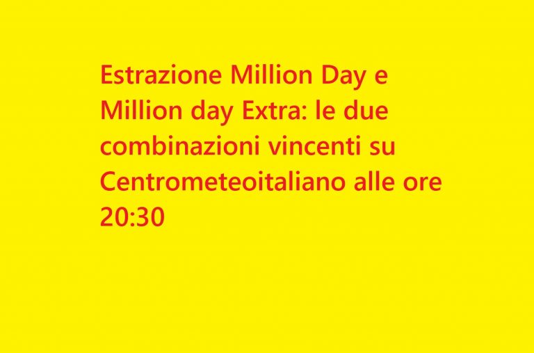 Million Day oggi, estrazione di mercoledì 1 marzo 2023: i numeri vincenti